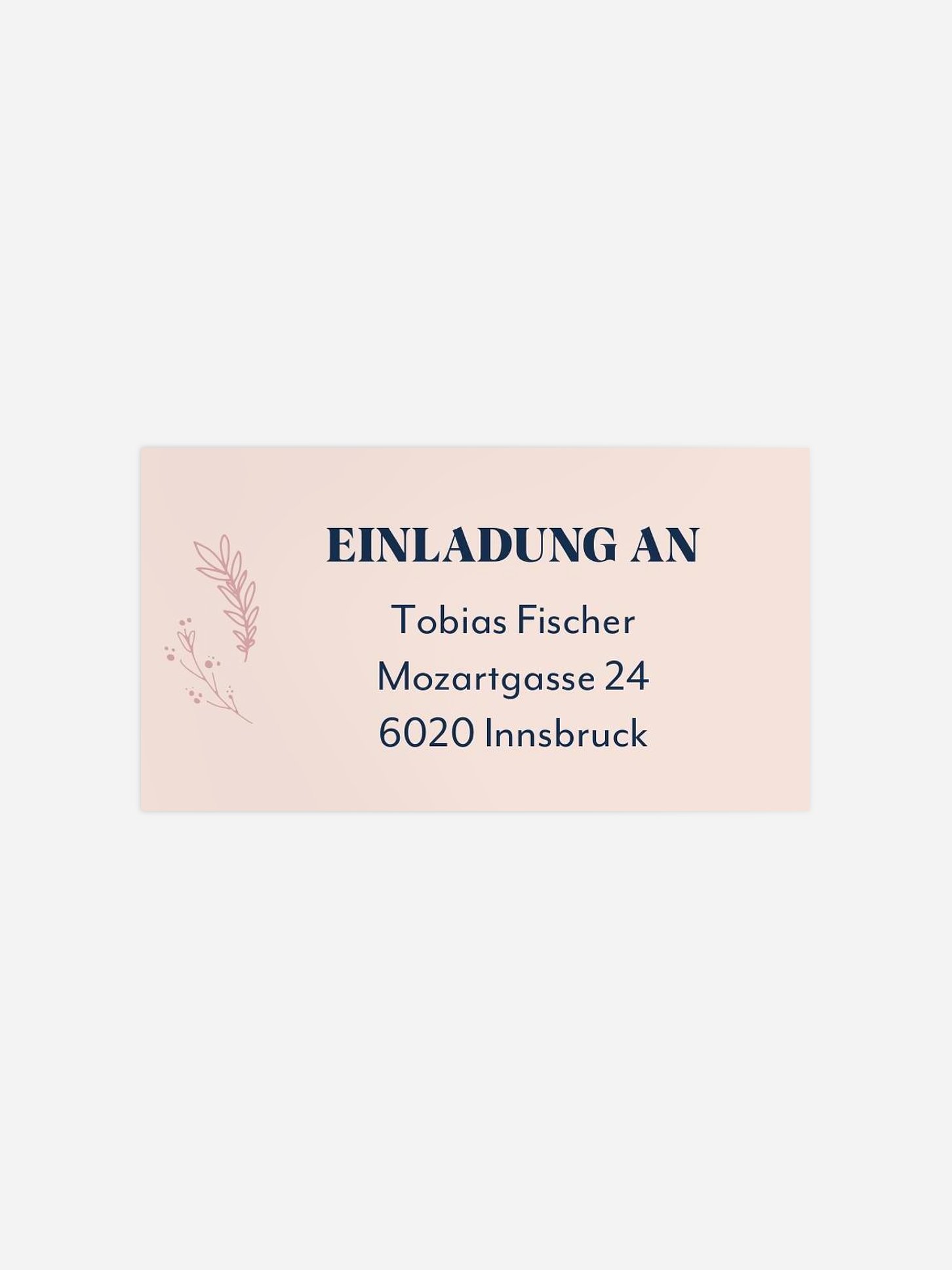 Empfängeraufkleber Konfirmation und Kommunion Blütenliebe