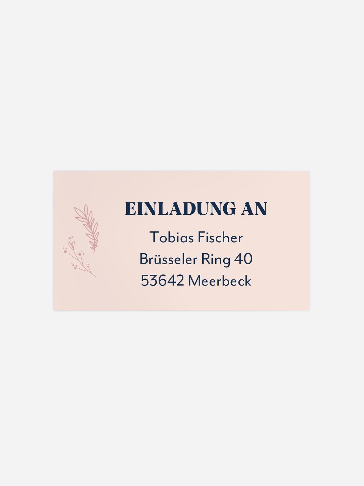 Empfängeraufkleber Konfirmation und Kommunion Blütenliebe