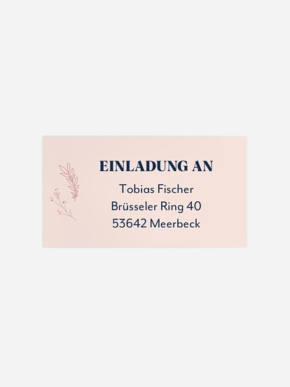 Empfängeraufkleber Konfirmation und Kommunion Blütenliebe