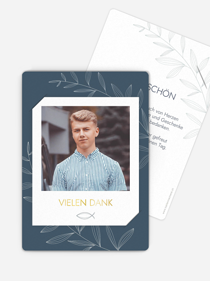 Danksagung Konfirmation Modern Fish