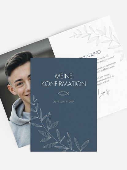 Konfirmationseinladung Modern Fish