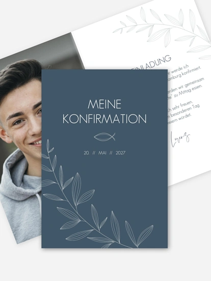 Konfirmationseinladung Modern Fish