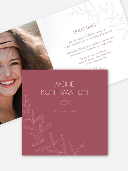 Konfirmationseinladung Modern Fish