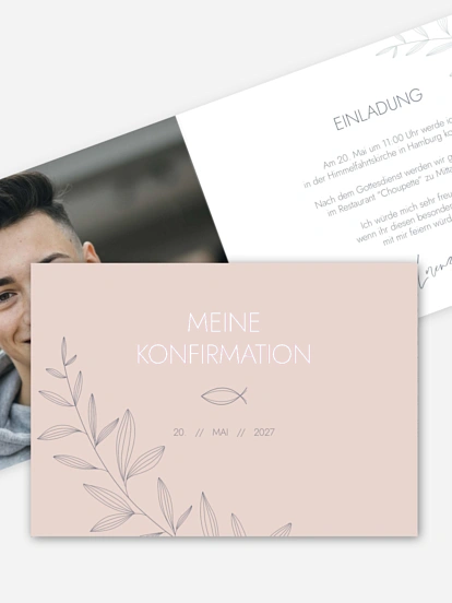 Konfirmationseinladung Modern Fish