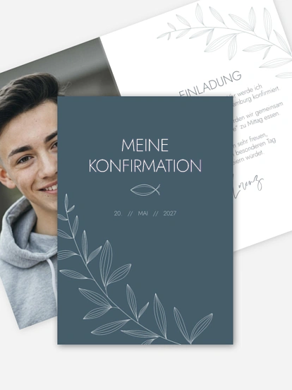 Konfirmationseinladung Modern Fish