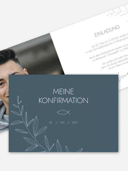 Konfirmationseinladung Modern Fish
