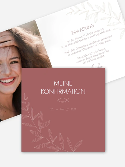 Konfirmationseinladung Modern Fish