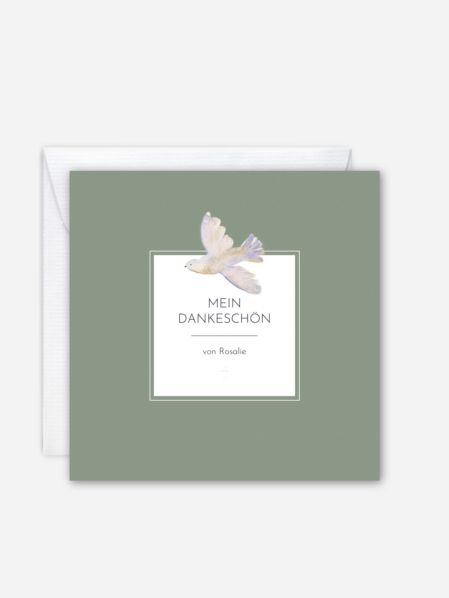 Danksagung Kommunion Classic Dove