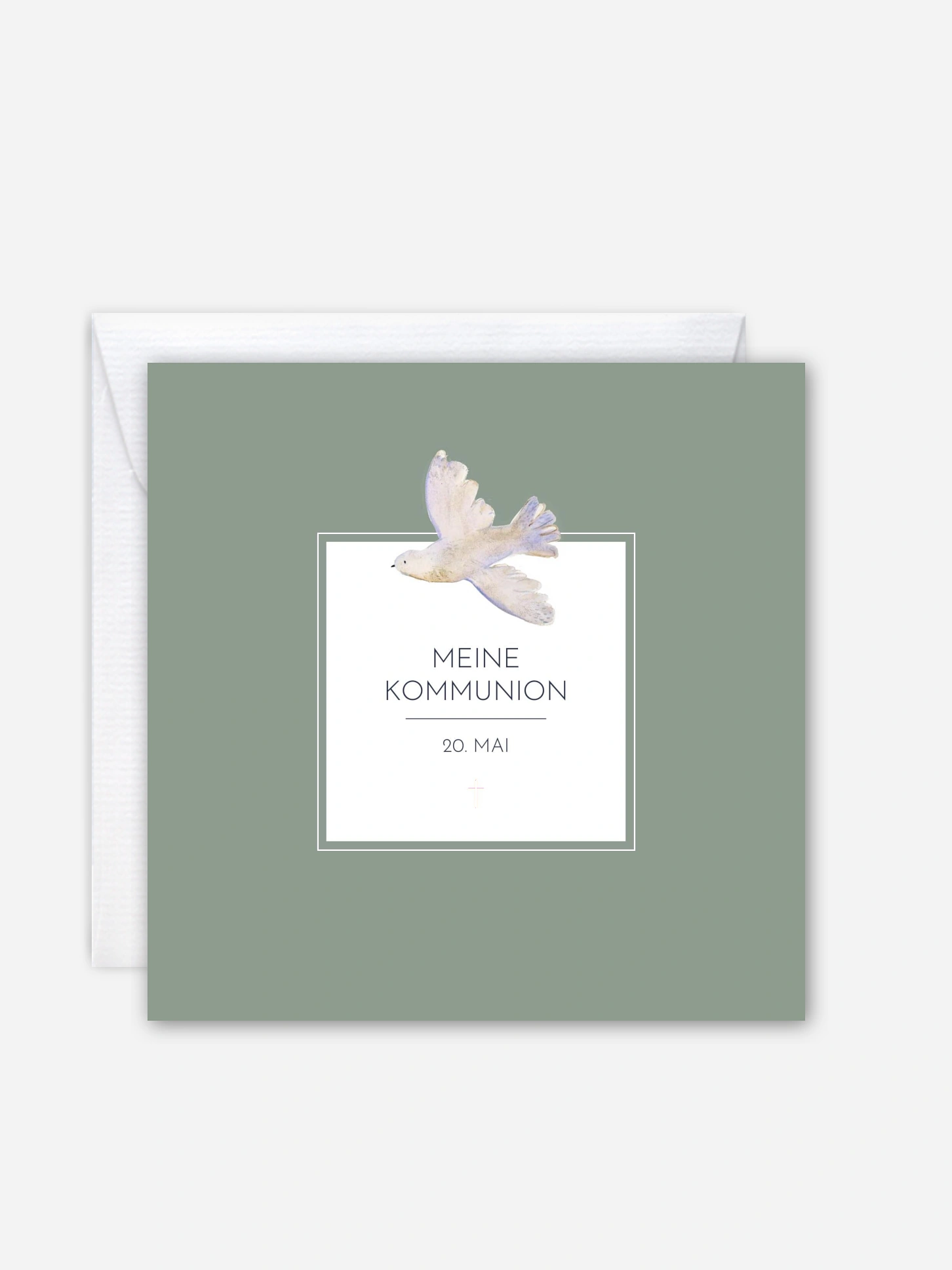 Kommunionseinladung Classic Dove