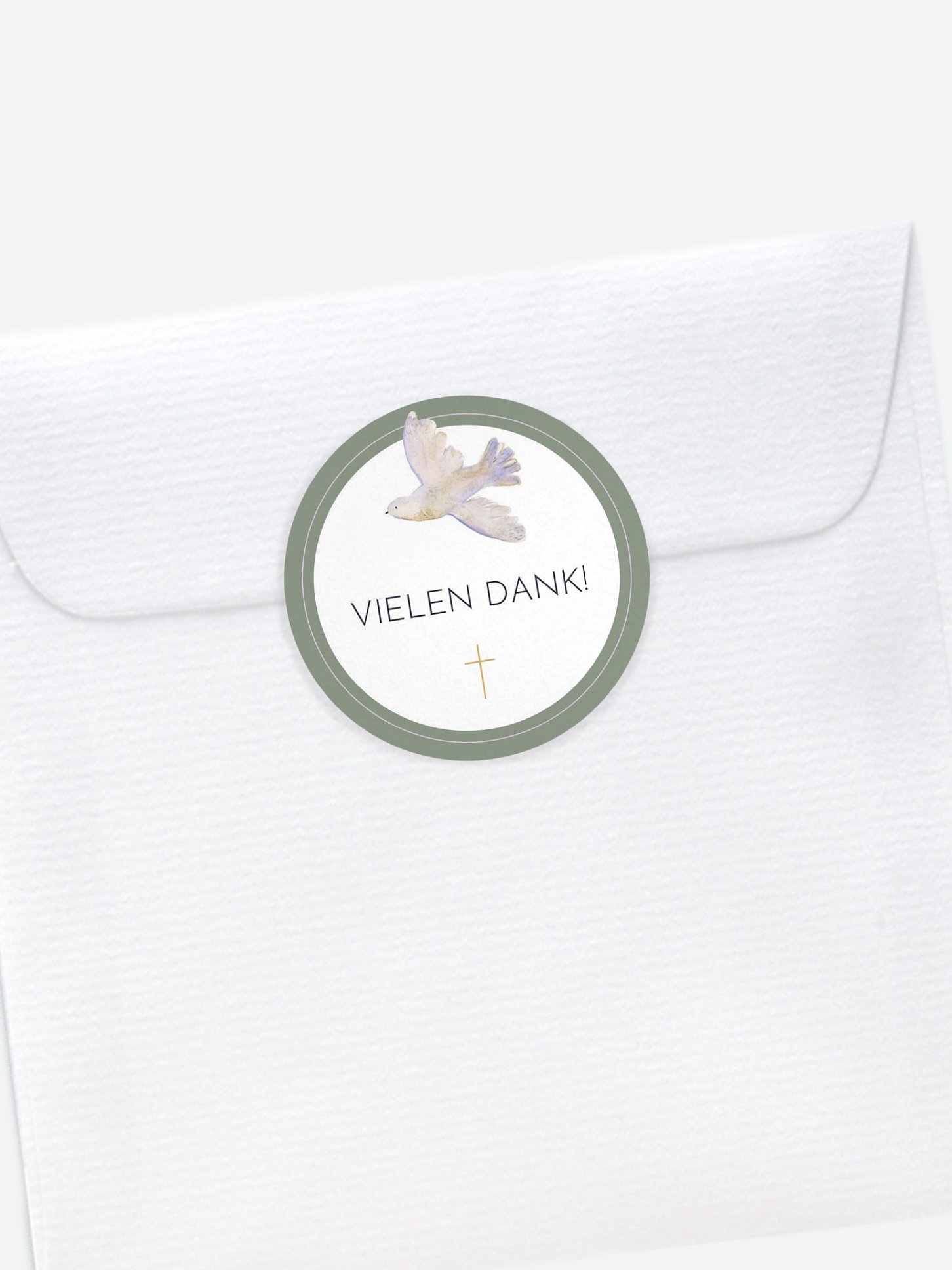 Aufkleber Kommunion Konfirmation Classic Dove