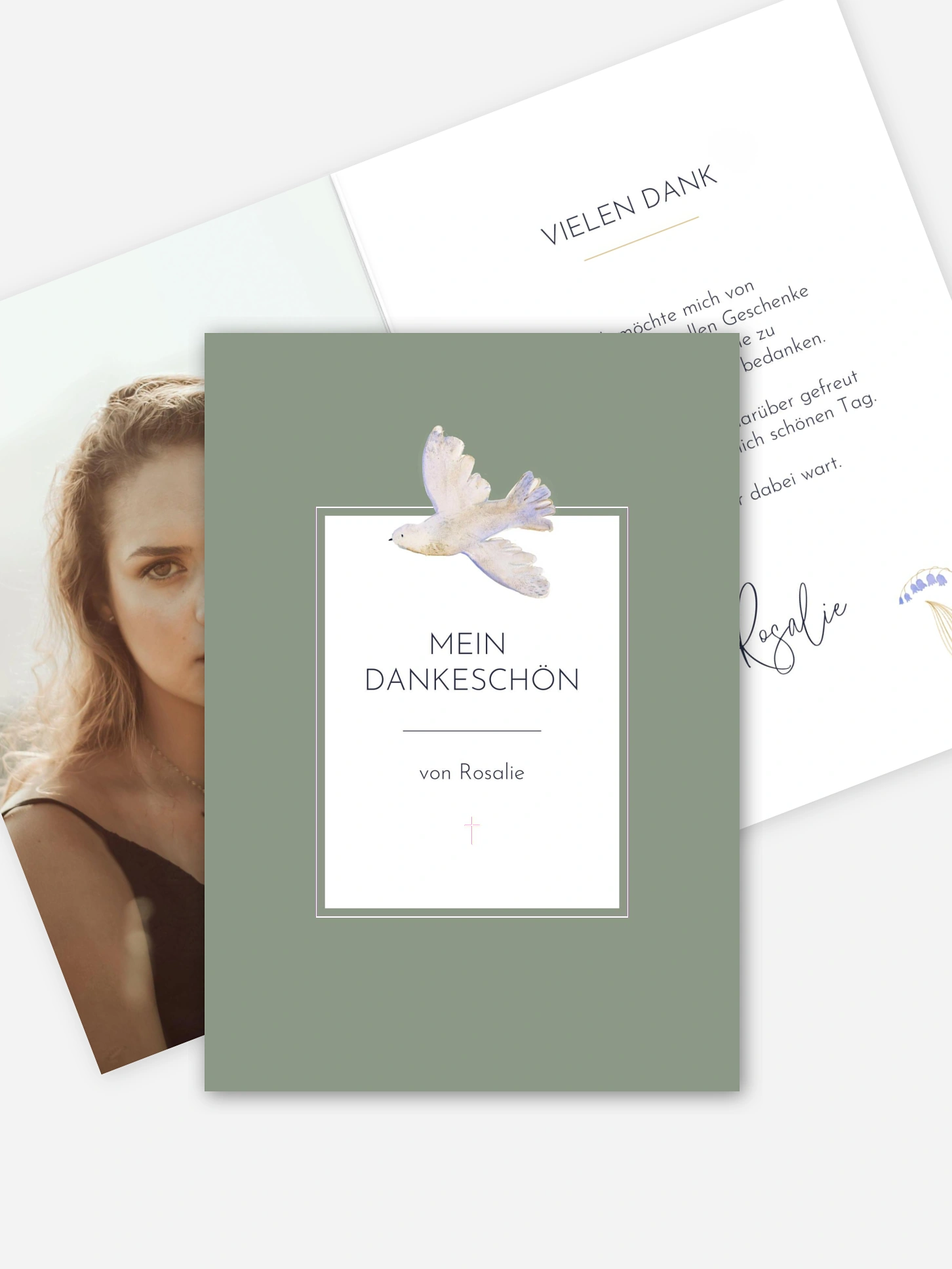 Danksagung Konfirmation Classic Dove