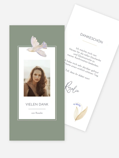 Danksagung Konfirmation Classic Dove
