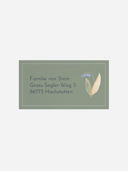 Empfängeraufkleber Konfirmation und Kommunion Classic Dove