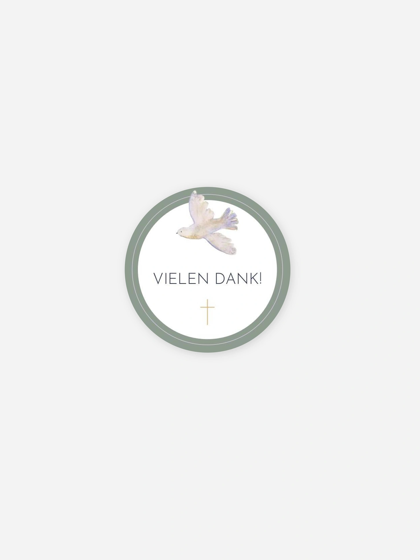 Aufkleber Taufe Classic Dove