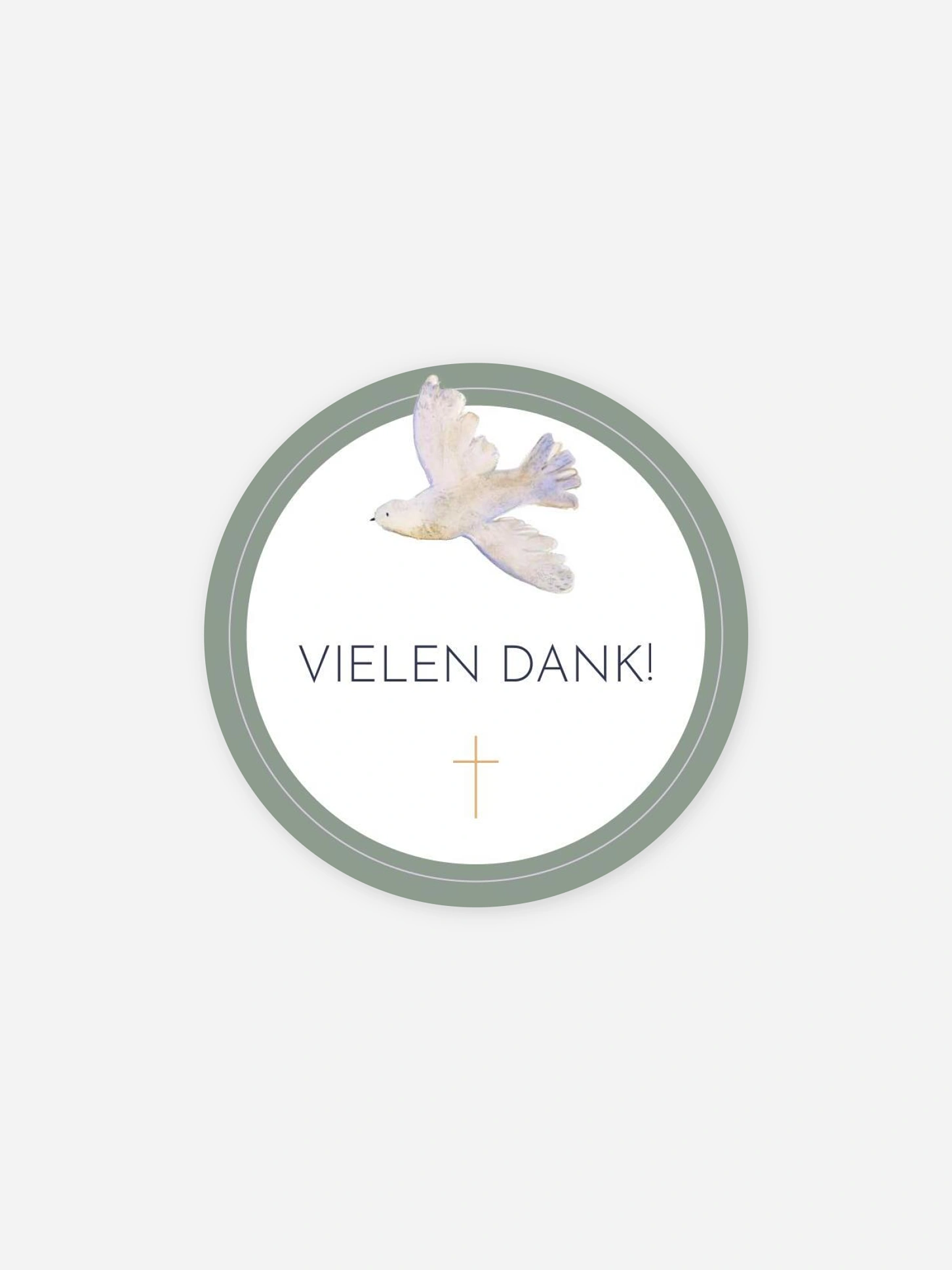 Aufkleber Taufe Classic Dove