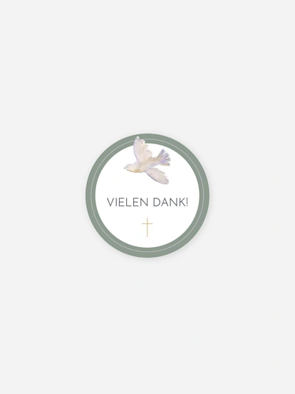 Aufkleber Taufe Classic Dove
