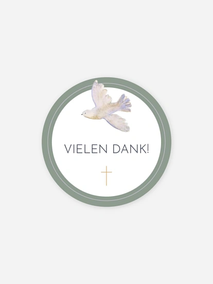 Aufkleber Taufe Classic Dove