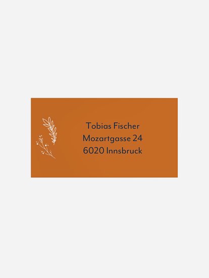 Empfängeraufkleber Geburt Blooming Pattern