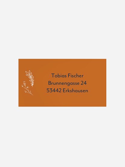 Empfängeraufkleber Geburt Blooming Pattern