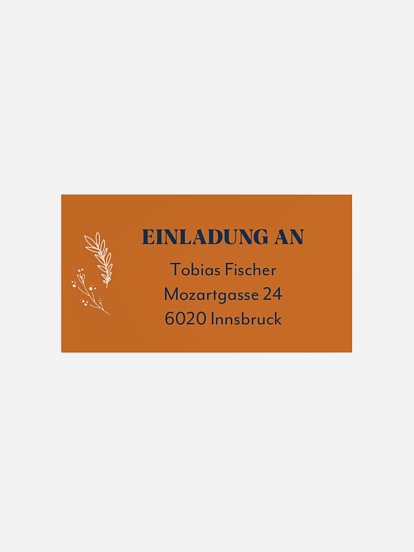 Empfängeraufkleber Konfirmation und Kommunion Blooming Pattern