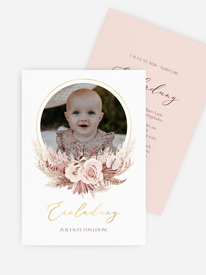 Taufeinladung Terracotta dreams