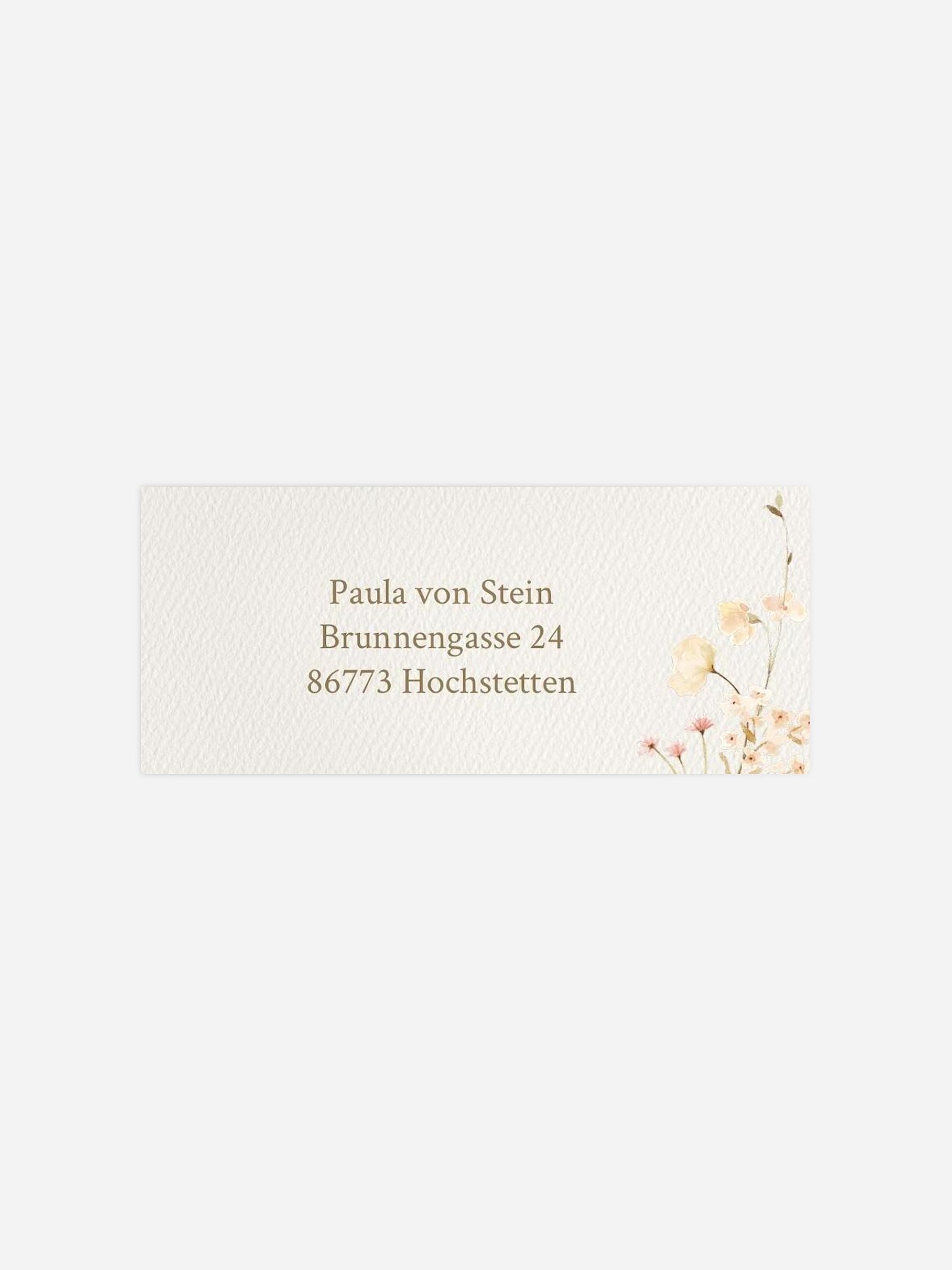 Absenderaufkleber Taufe Soft Bloom
