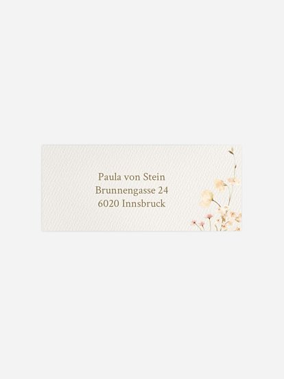Absenderaufkleber Taufe Soft Bloom