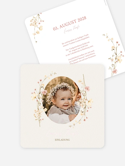 Taufeinladung Soft Bloom