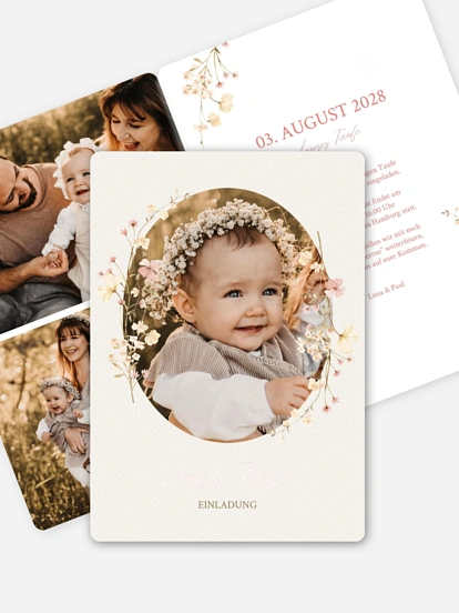 Taufeinladung Soft Bloom