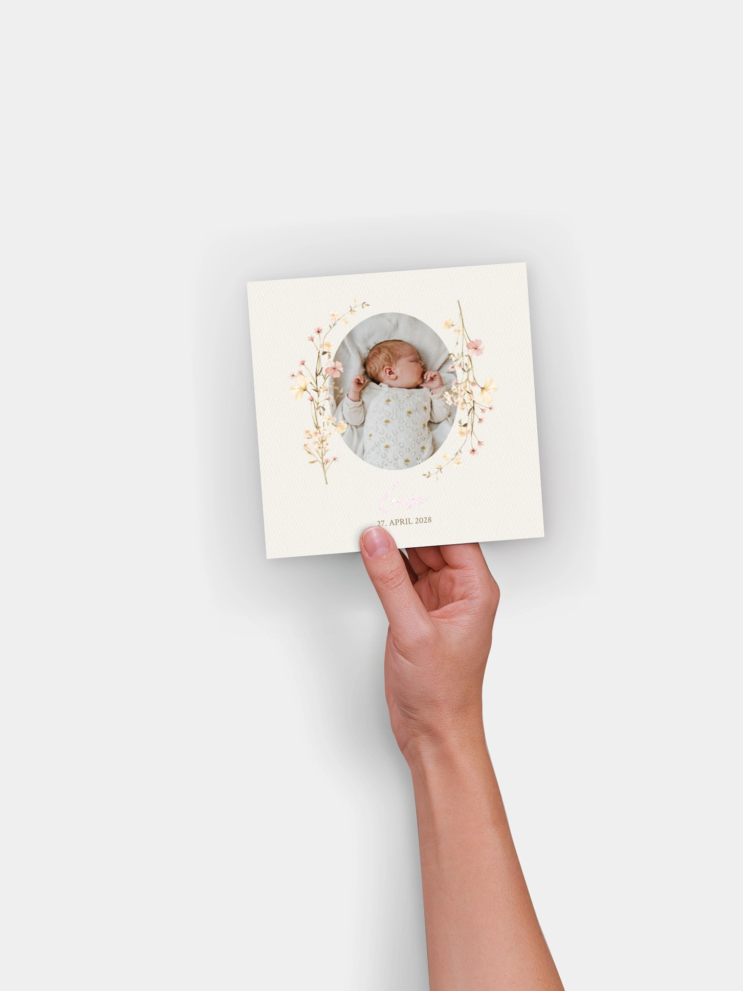 Geburtskarte Soft Bloom
