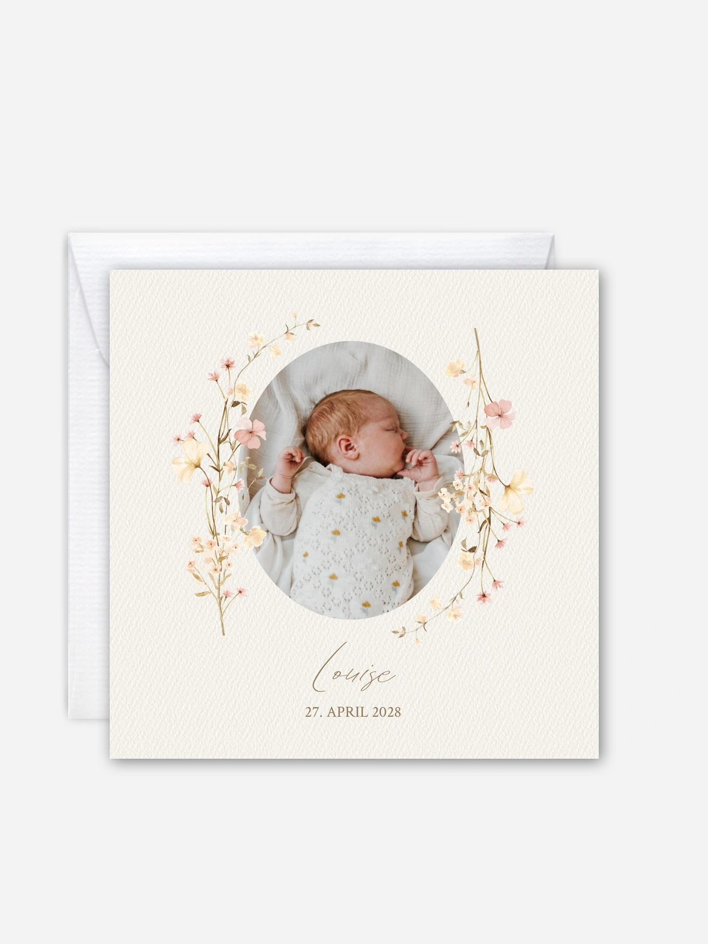 Geburtskarte Soft Bloom
