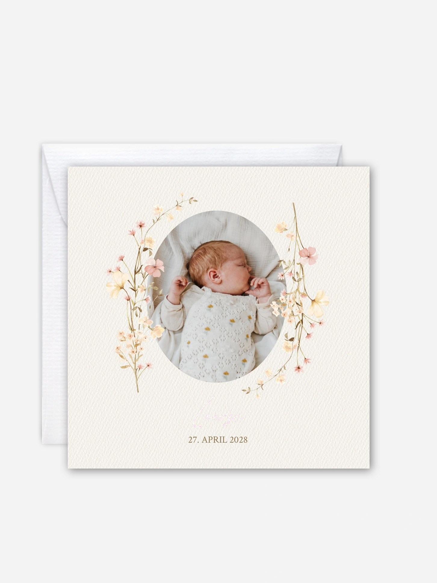 Geburtskarte Soft Bloom