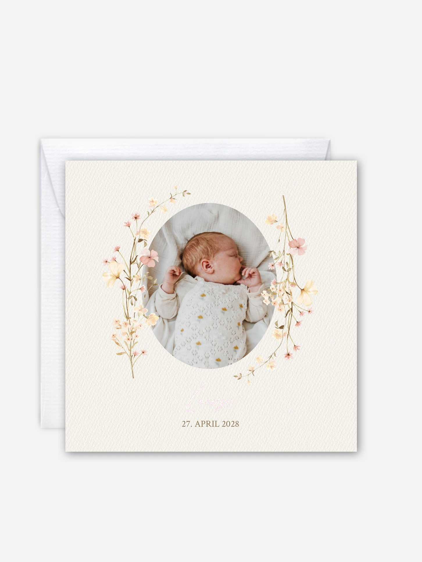 Geburtskarte Soft Bloom