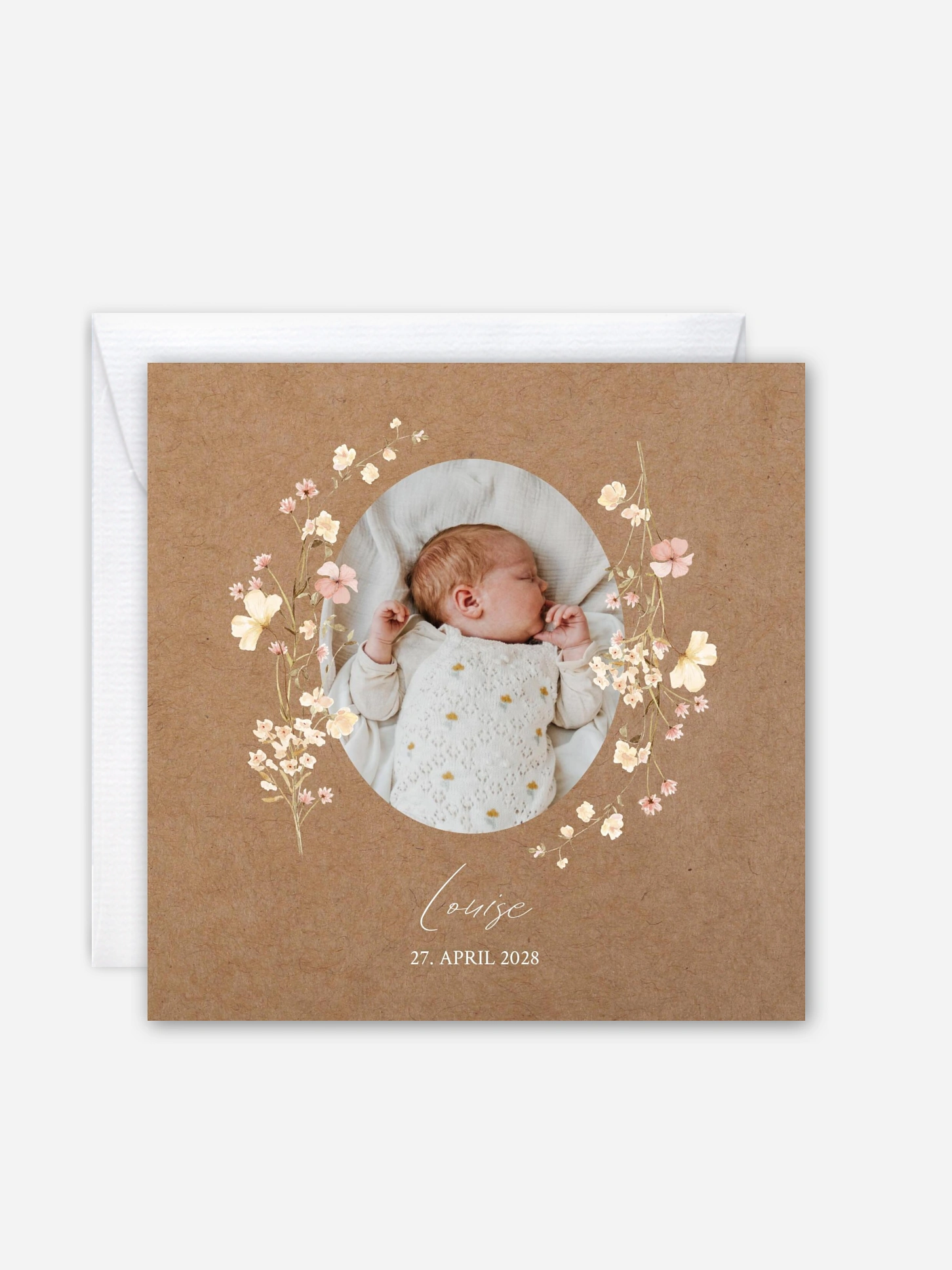 Geburtskarte Soft Bloom