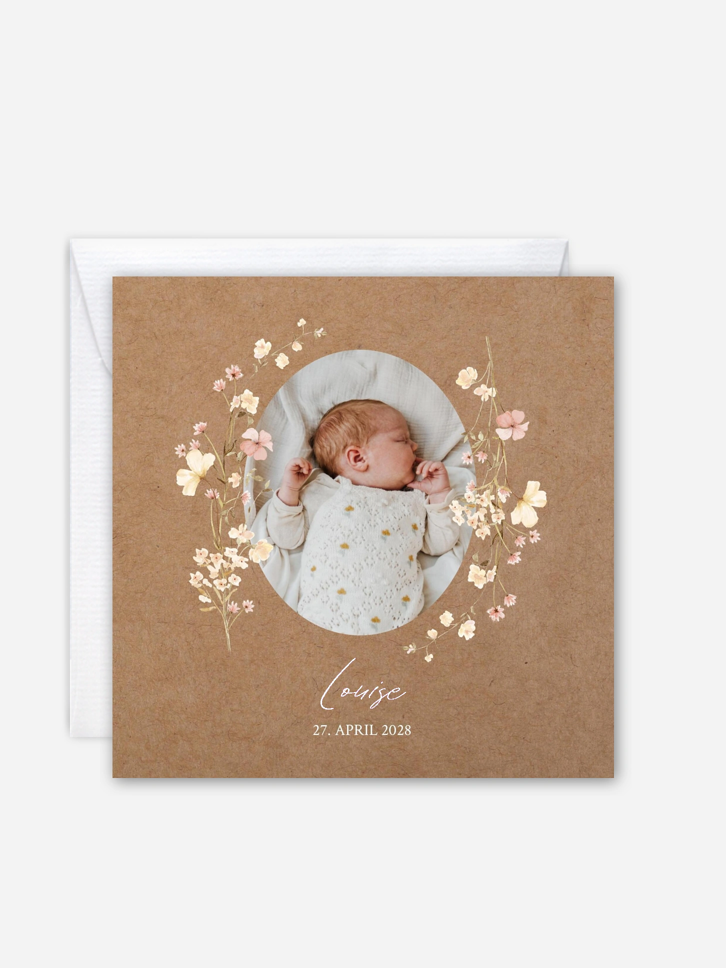 Geburtskarte Soft Bloom