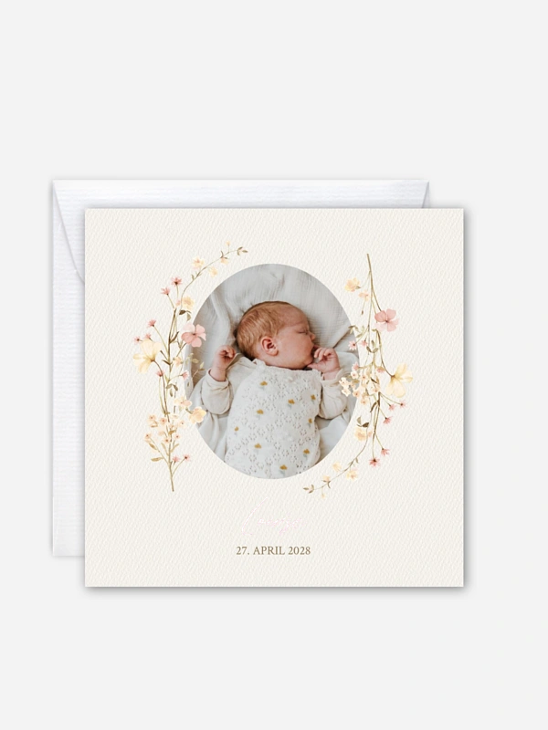 Geburtskarte Soft Bloom