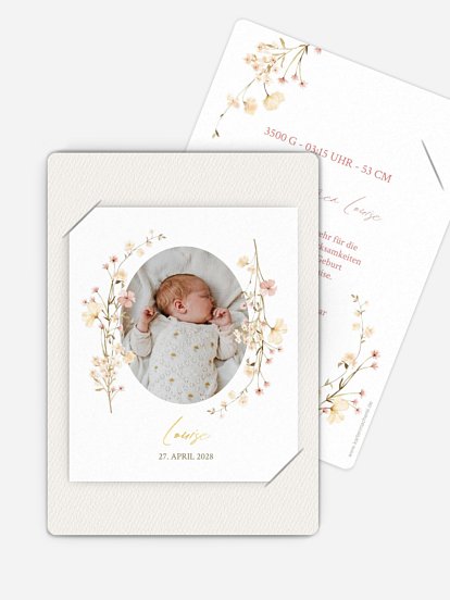 Geburtskarte Soft Bloom