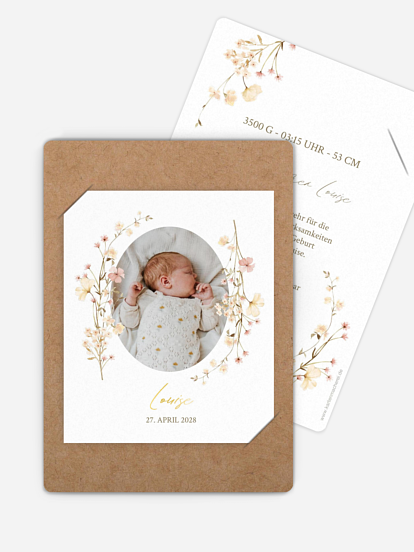 Geburtskarte Soft Bloom