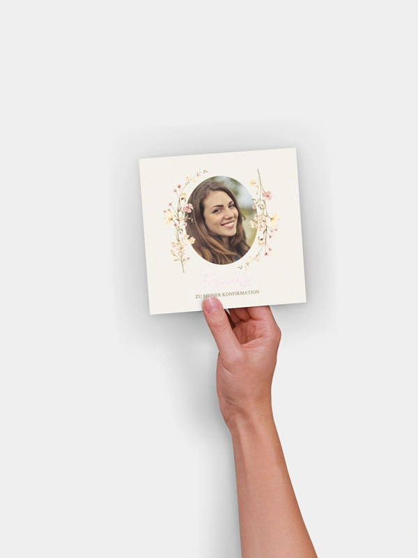 Konfirmationseinladung Soft Bloom