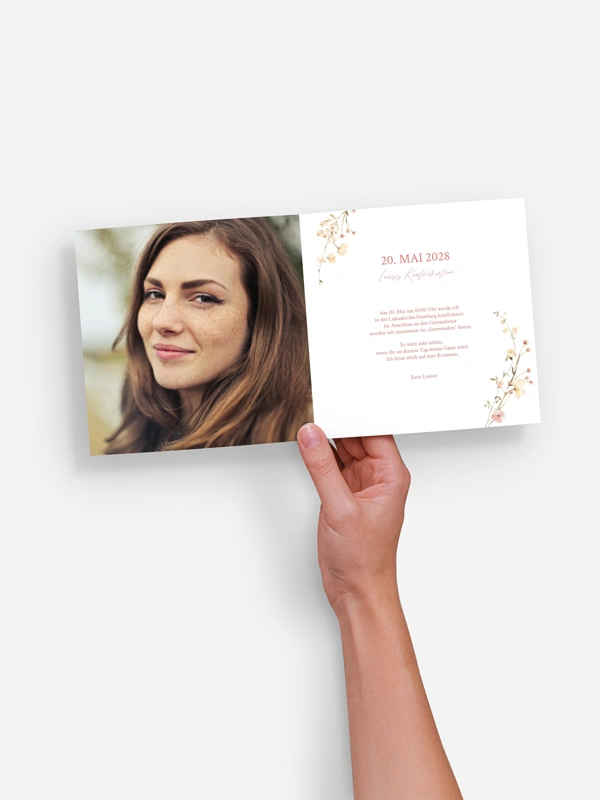 Konfirmationseinladung Soft Bloom