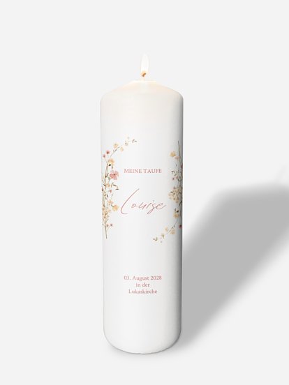 Taufkerze Soft Bloom