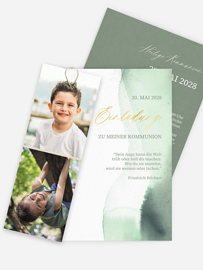 Kommunionseinladung Soft Haze