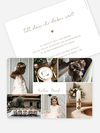 Danksagung Kommunion Beautiful Day