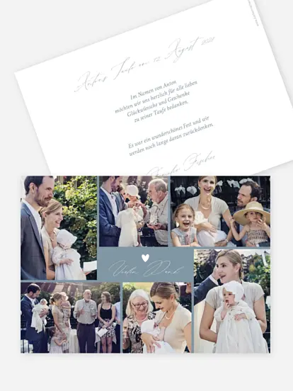 Dankeskarte Taufe Beautiful Day