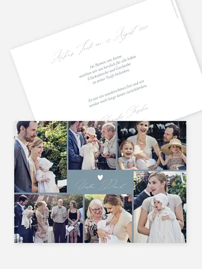 Dankeskarte Taufe Beautiful Day