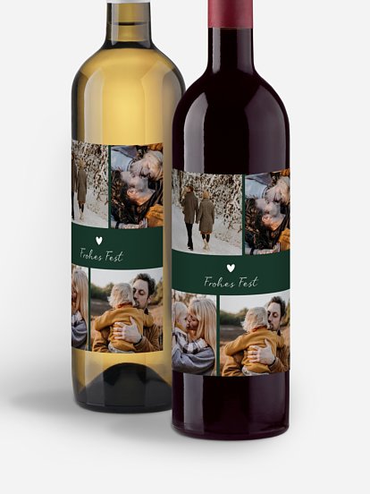 Flaschenetiketten Weihnachten Beautiful Day