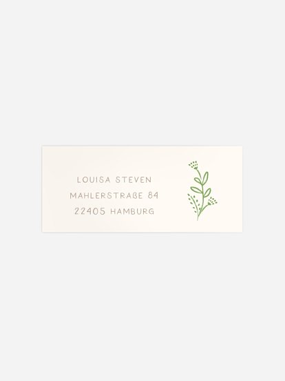 Absenderaufkleber Konfirmation und Kommunion Segensblüten