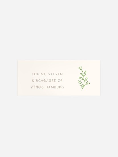 Absenderaufkleber Konfirmation und Kommunion Segensblüten