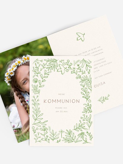 Kommunionseinladung Segensblüten