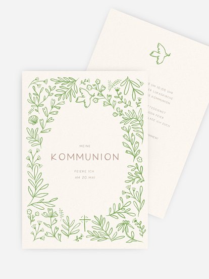 Kommunionseinladung Segensblüten